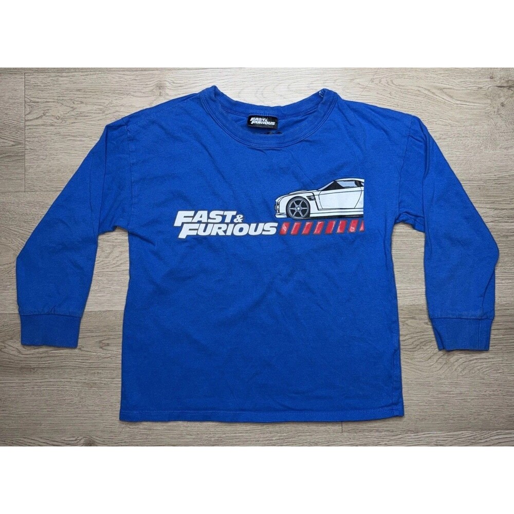 Fast And Furious Youth Size 8 Cotton On Blue Logo Long Sleeve T Shirt Car